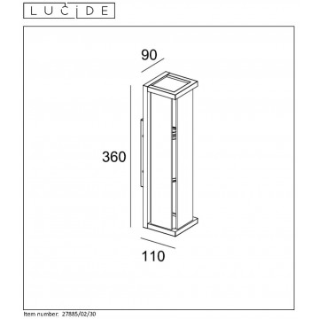 Схема с размерами Lucide 27885/02/30