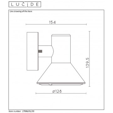 Схема с размерами Lucide 27886/01/30