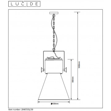 Схема с размерами Lucide 20407/01/30