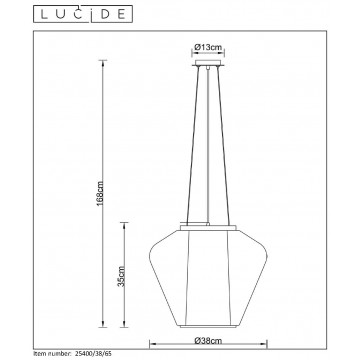 Схема с размерами Lucide 25400/38/65