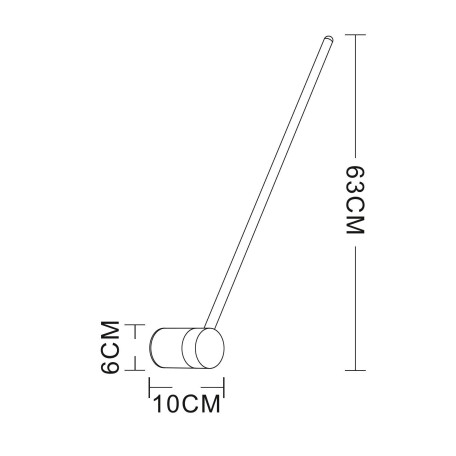 Схема с размерами Arte Lamp A2027AP-1GO