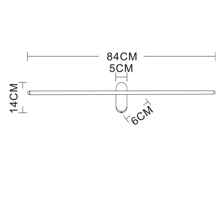 Схема с размерами Arte Lamp A2028AP-1BK