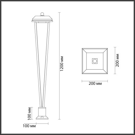 Схема с размерами Odeon Light 6655/12GA