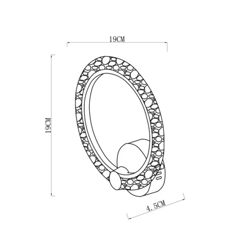 Схема с размерами Arte Lamp A2533AP-6WH