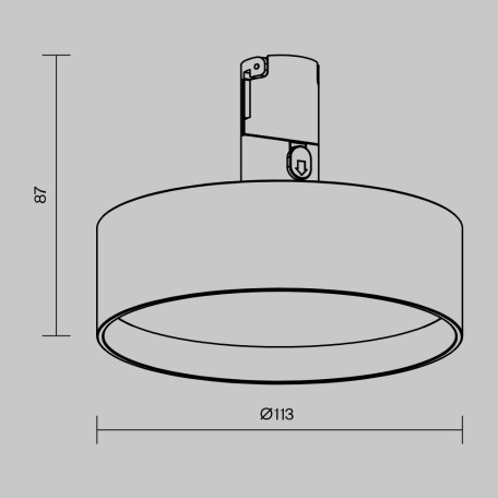 Схема с размерами Maytoni TR204-1-12W3K-B