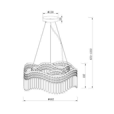 Схема с размерами Maytoni DIA201PL-06G