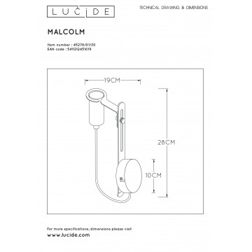 Схема с размерами Lucide 45278/01/30