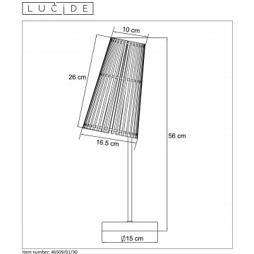 Схема с размерами Lucide 46509/01/30