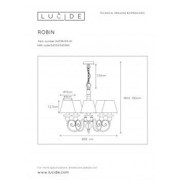 Схема с размерами Lucide 34339/05/41