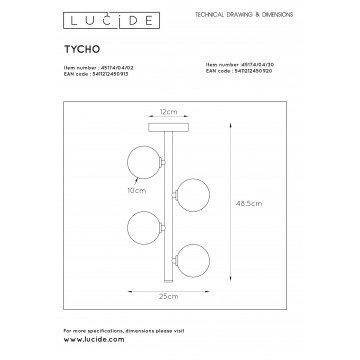 Схема с размерами Lucide 45174/04/02