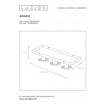 Схема с размерами Lucide 45179/03/30