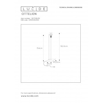 Схема с размерами Lucide 30771/16/30