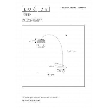 Схема с размерами Lucide 30773/01/30