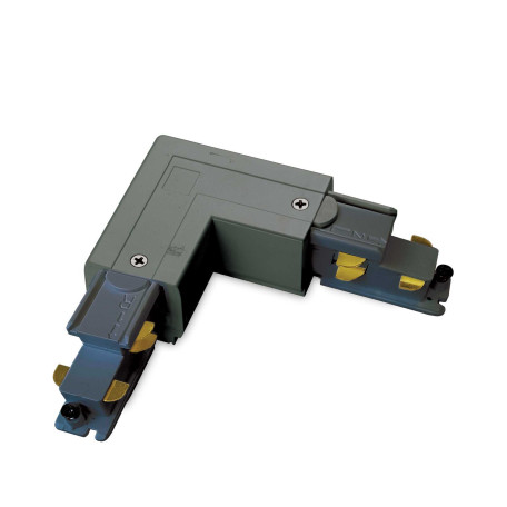 Правый подвод питания для трековой системы Ideal Lux LINK TRIMLESS L-CONNECTOR RIGHT DALI 1-10V BK 246611, черный, металл