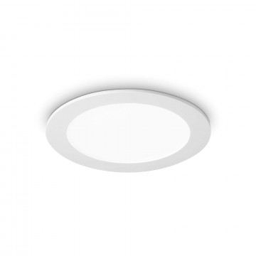 Светодиодная панель Ideal Lux GROOVE 10W ROUND 3000K 123974, LED 10W 3000K 800lm CRI≥80, белый, металл, пластик