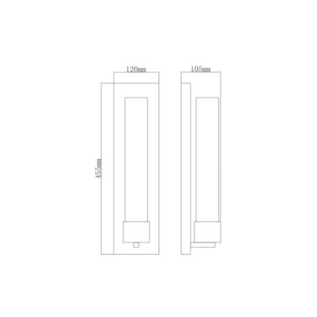 Схема с размерами Vele Luce VL5115W12