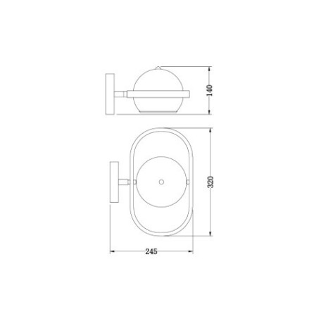 Схема с размерами Vele Luce VL5153W01