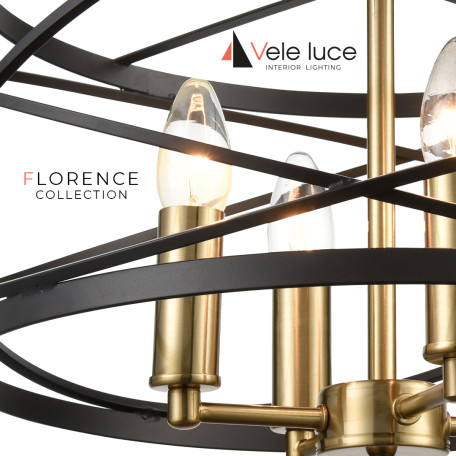 Люстра на штанге Vele Luce Florence VL5092P04, 4xE14x40W - миниатюра 3