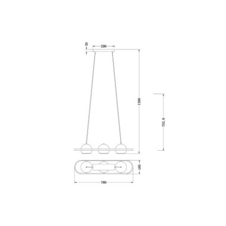 Схема с размерами Vele Luce VL5153P03