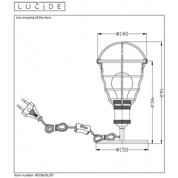 Схема с размерами Lucide 45556/01/97