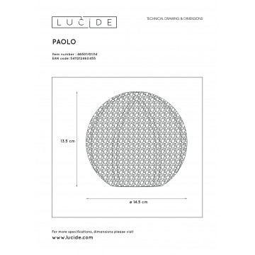 Схема с размерами Lucide 46501/01/14