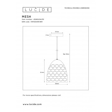 Схема с размерами Lucide 43408/24/30