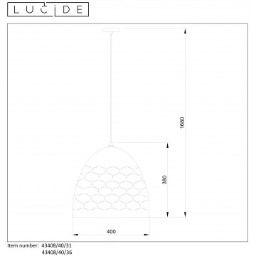 Схема с размерами Lucide 43408/40/31