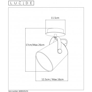 Схема с размерами Lucide 46903/01/31