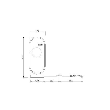 Схема с размерами Freya FR5233TL-01BS