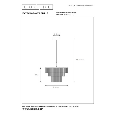 Схема с размерами Lucide 03442/40/02