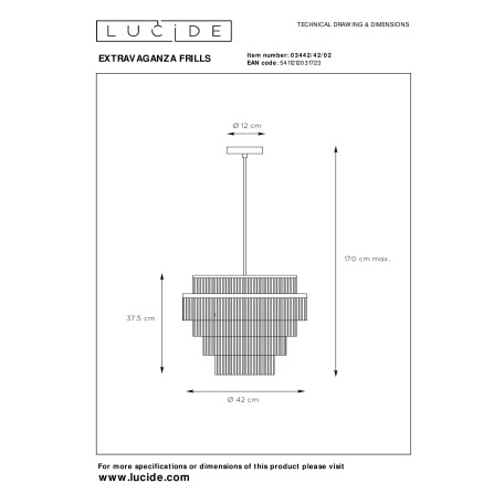 Схема с размерами Lucide 03442/42/02