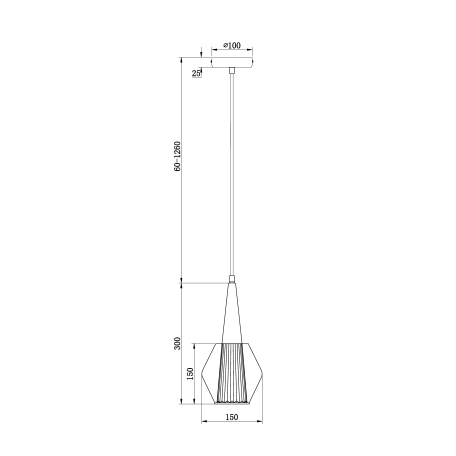 Схема с размерами Freya FR5133PL-01GR