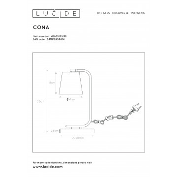 Схема с размерами Lucide 45675/01/30