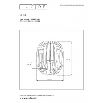 Схема с размерами Lucide 78599/01/30