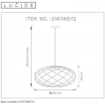 Схема с размерами Lucide 21417/65/12