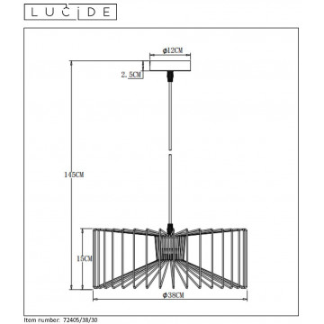 Схема с размерами Lucide 72405/38/30