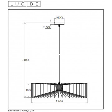 Схема с размерами Lucide 72405/57/30