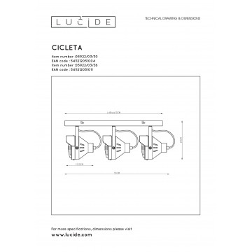 Схема с размерами Lucide 05922/03/30