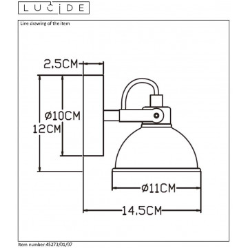 Схема с размерами Lucide 45273/01/97