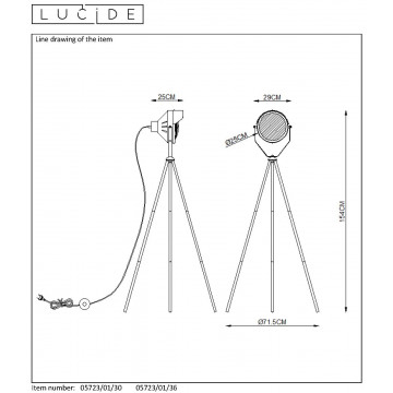 Схема с размерами Lucide 05723/01/36