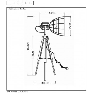 Схема с размерами Lucide 45757/02/30