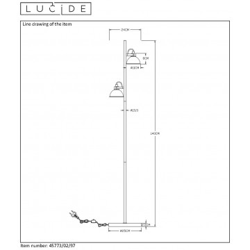 Схема с размерами Lucide 45773/02/97