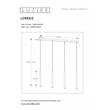 Схема с размерами Lucide 74403/04/30