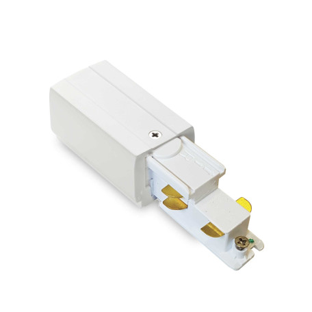 Правый подвод питания для трековой системы Ideal Lux LINK TRIMLESS MAIN CONNECTOR END RIGHT DALI WH 246543, белый, металл