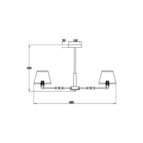 Схема с размерами Vele Luce VL4003L06