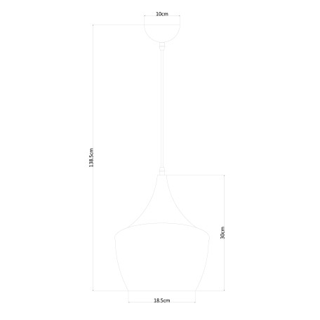 Схема с размерами Arte Lamp A3407SP-1BK