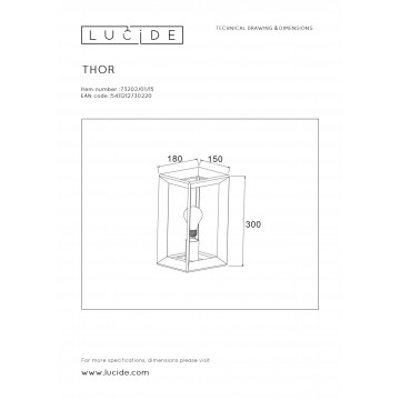 Схема с размерами Lucide 73202/01/15