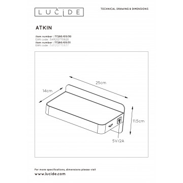 Схема с размерами Lucide 77280/05/30