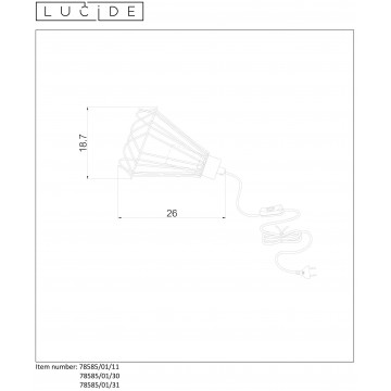 Схема с размерами Lucide 78585/01/30