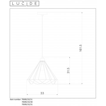 Схема с размерами Lucide 78385/32/11